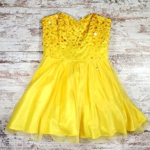 Masquerade | Ethereal Yellow Tulle Net Formal Black Tie Prom Dress